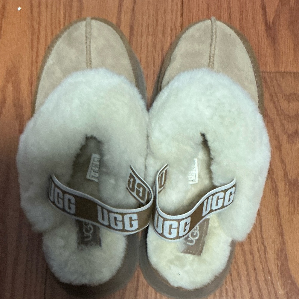 UGG Tan and Cream Slippers